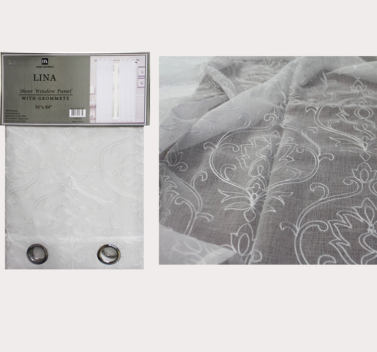 Lina Sheer Embroidery Curtain
