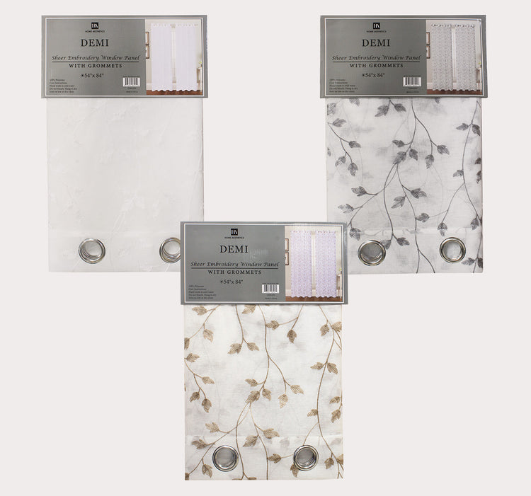 Demi Sheer Embroidery Curtain