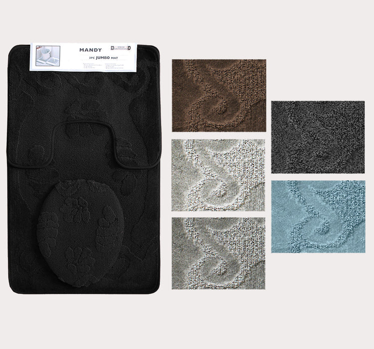 Mandy 3pc Jumbo Bath Mat