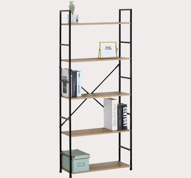 5 Tier Metal Shelf w/ Wooden boards