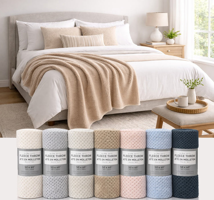 Waffle Fleece Throw