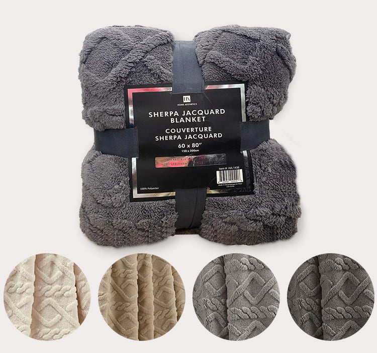 Fleece Jacquard Throw Blanket