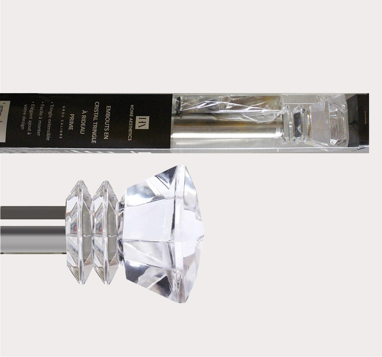 Crystal Finial Premium Curtain Rod