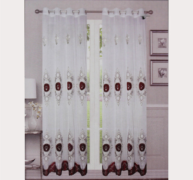 Pearl Sheer Embroidery Curtain