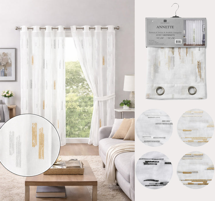 Annette Sheer Embroidery Curtain