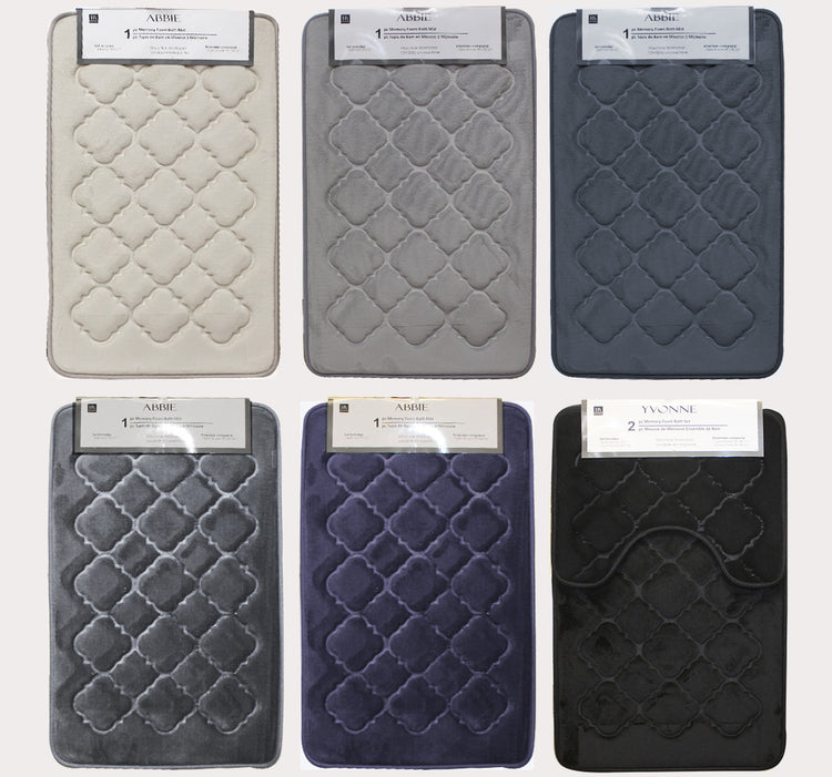 Abbie 1pc Memory Foam Bath Mat