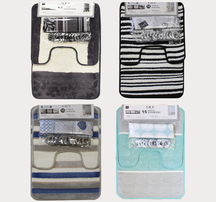 Lily 15pc Bath Mat