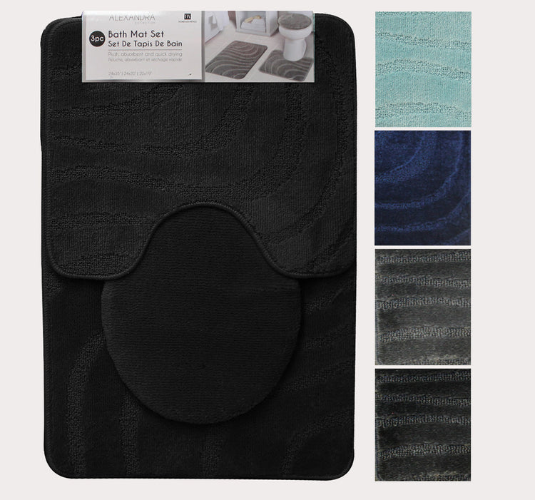Alexandra 3pc Jumbo Bath Mat
