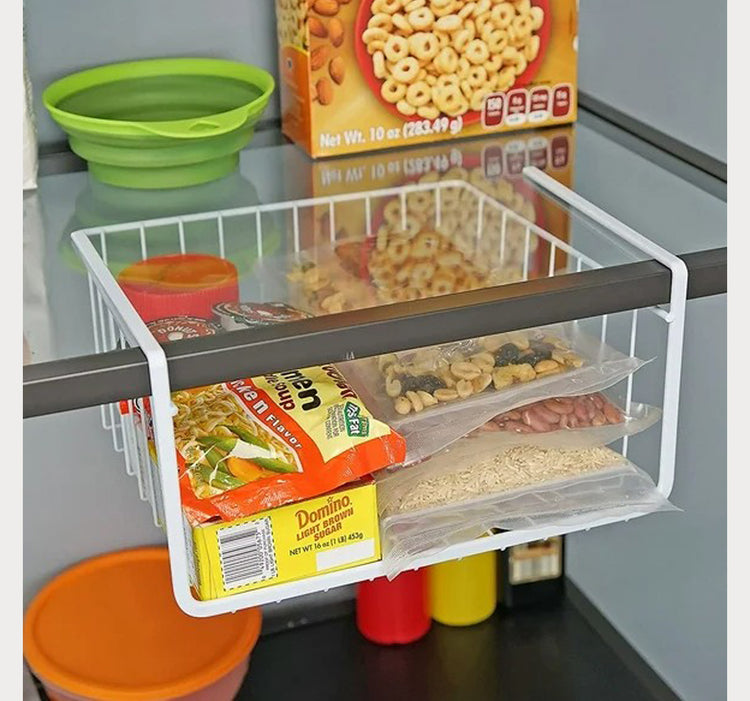 Under shelf storage basket