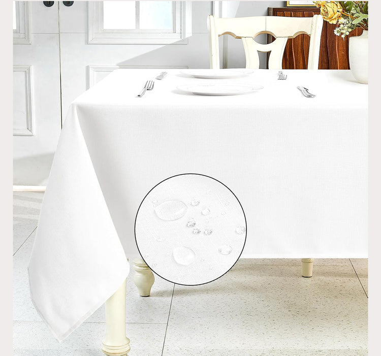 Sedona Waterproof Tablecloth- White