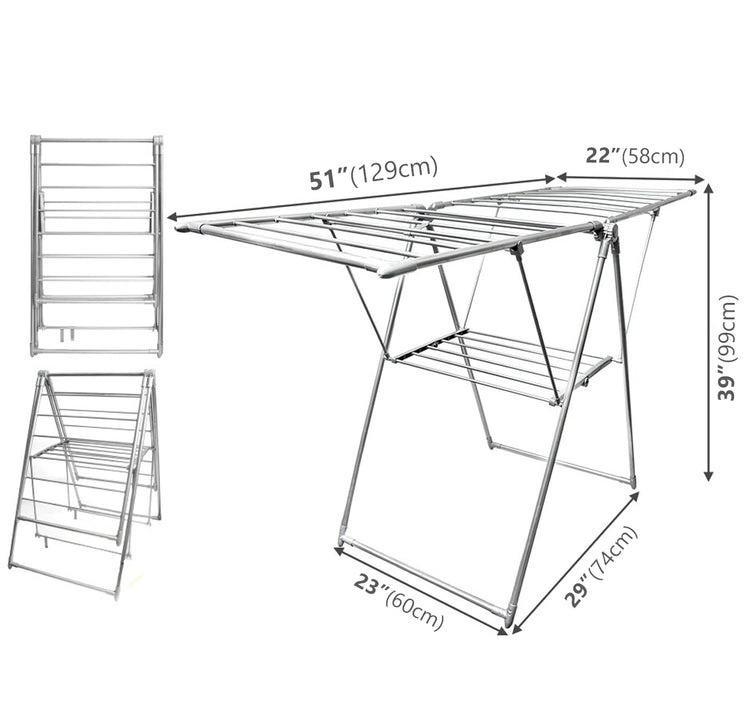 Fold Wing Stainless Clothes Dryer