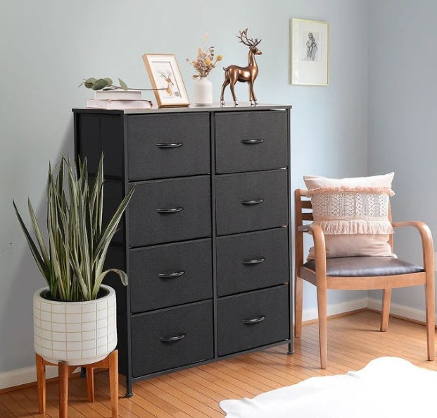 8 Drawers Storage Cabinet (Black)