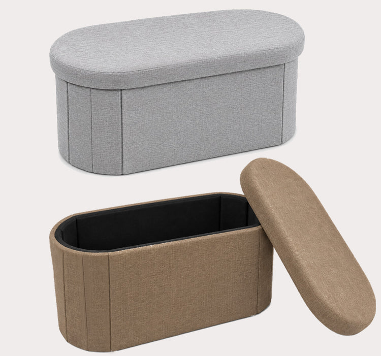 Oval Storage Ottoman 30"