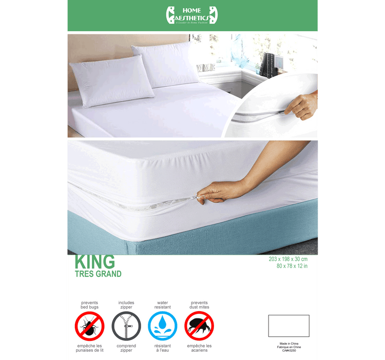 Fabric Mattress Encasement with Zipper