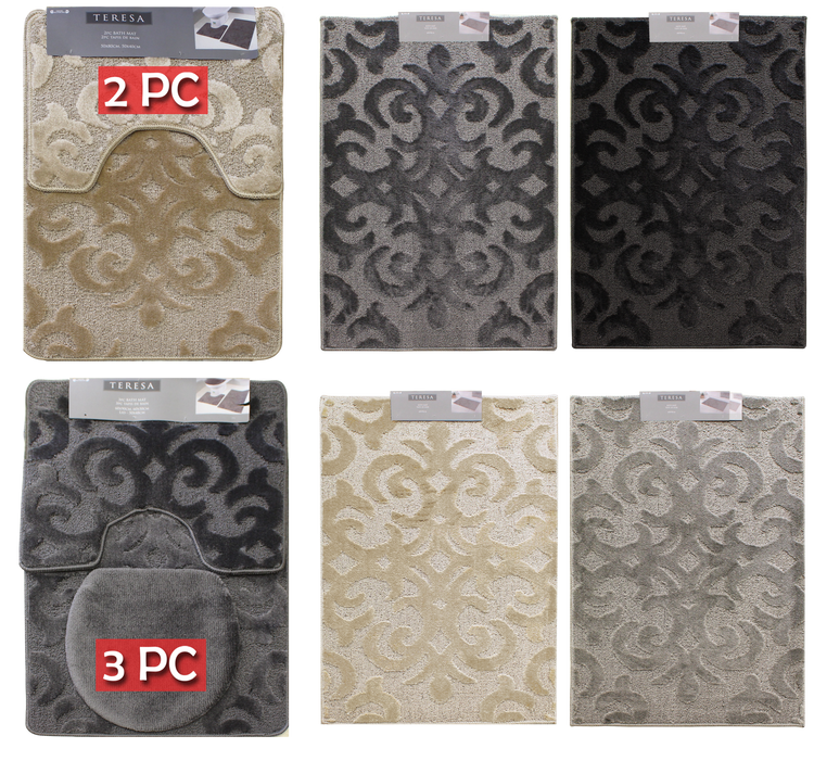 Teresa Single/ 2PC/ 3PC Bath Mat and Bath Runner
