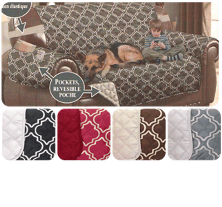 ELASTIC TIE Printed Quilted Furniture Cover