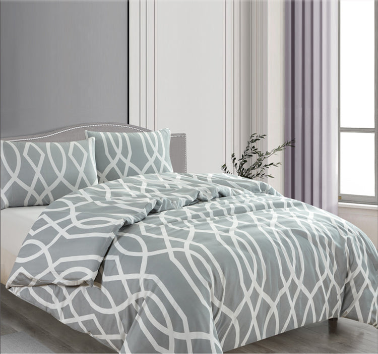 9500 Printed 3pc Duvet Cover Set
