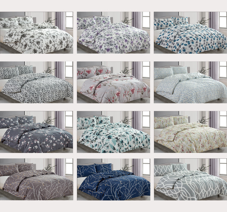 9500 Printed 3pc Duvet Cover Set