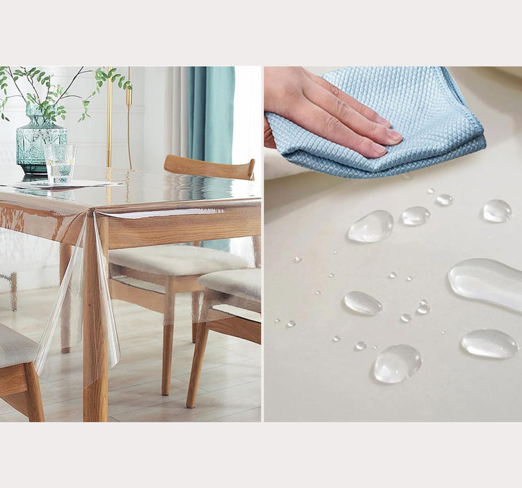 Heavy Duty Plastic Tablecloth (with Paper Slip)