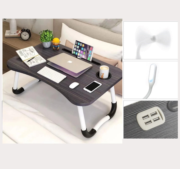 Computer Table w/ USB charger, Fan & Lamp