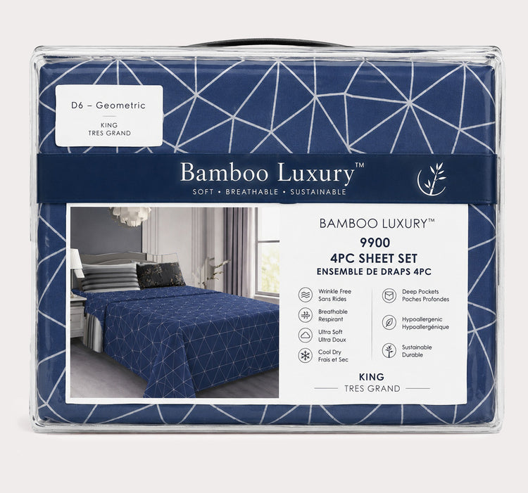 9900 Printed 4pc Sheet Set-D6