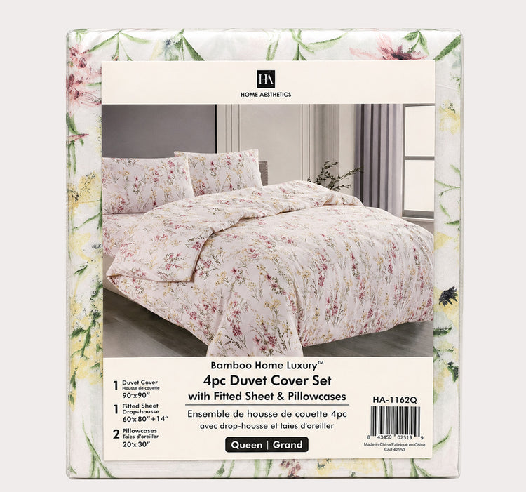 Printed 4pc Duvet Cover Set