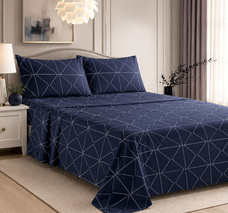 9900 Printed 4pc Sheet Set-D6