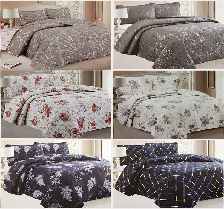 Melody 3pc Quilted Cover Set