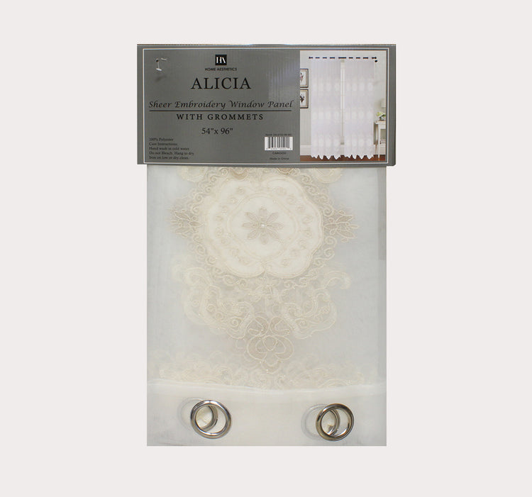 Alicia Sheer Embroidery Curtain