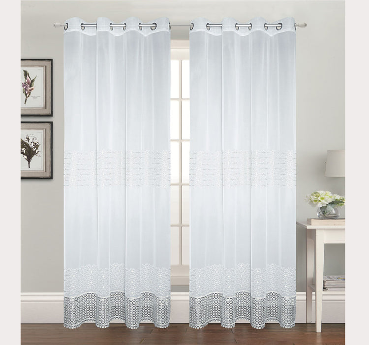 Lindsay Sheer Embroidery Curtain