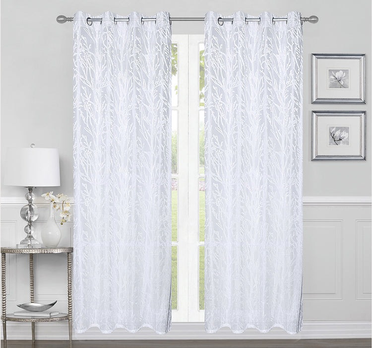 Ashley Velvet Sheer Curtain