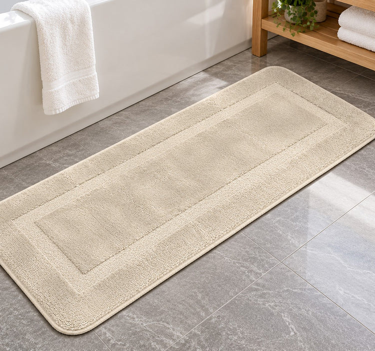 1pc Washable Non-Slip Plush Microfiber Bath Runner