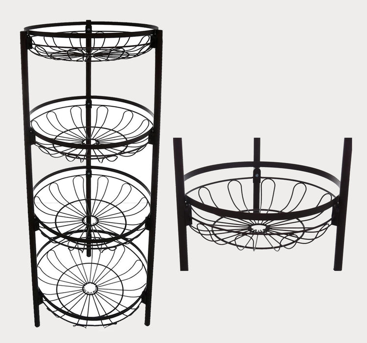 Multipurpose 4 tier basket stand