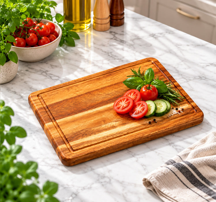 Acacia Wood Paddle Cutting/Serving Board-Medium