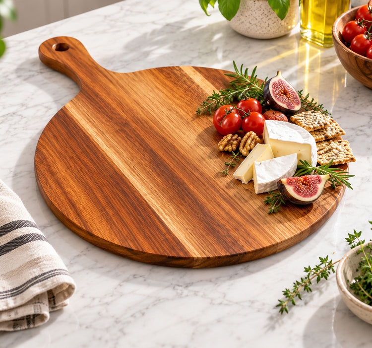 Acacia Wood Paddle Cutting/Serving Board-Medium