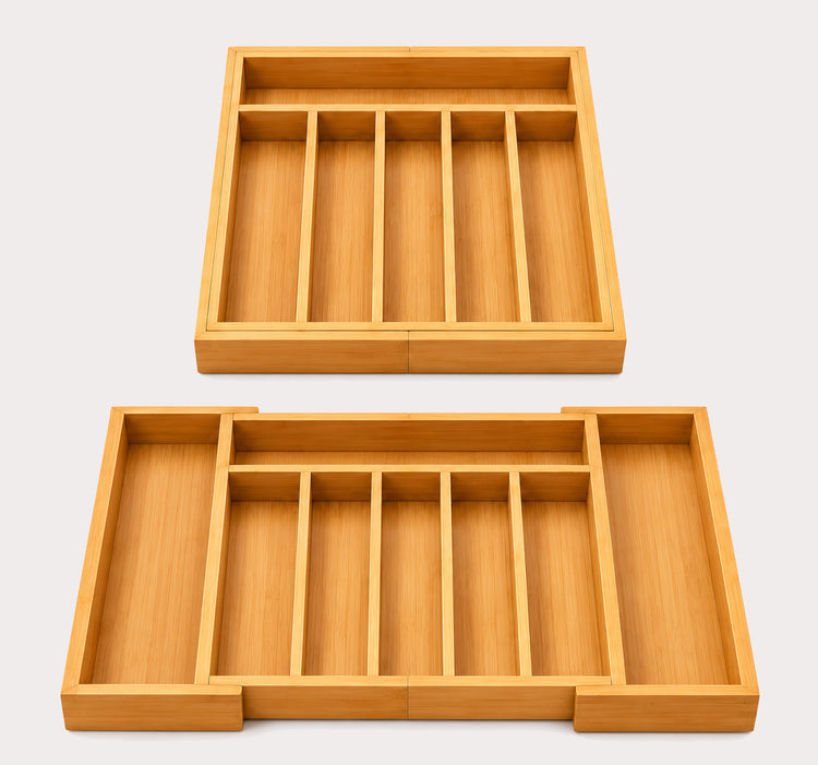 Acacia wood Expandable Kitchen Drawer Organizer