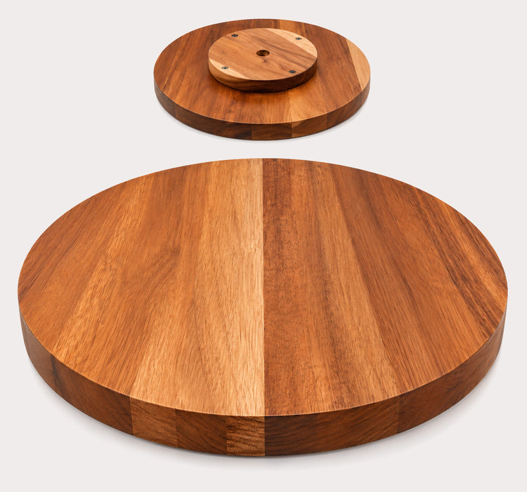 Acacia Wood Lazy Susan - Rotating Serving Tray