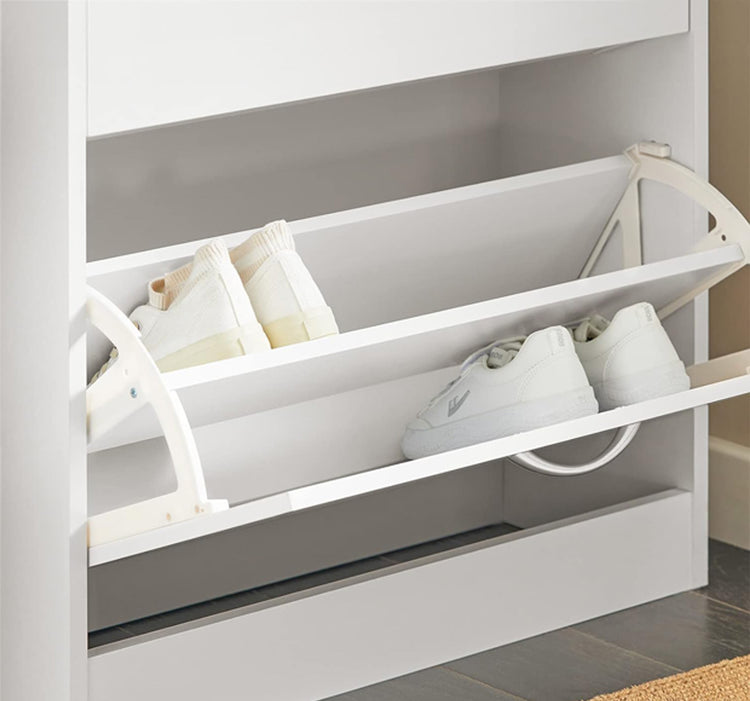 3 Drawer White Shoe Cabinet