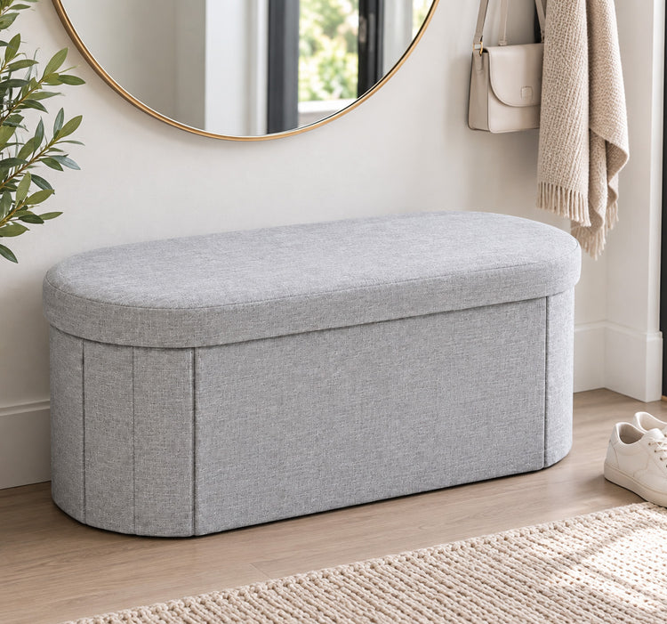 Oval Storage Ottoman 30"