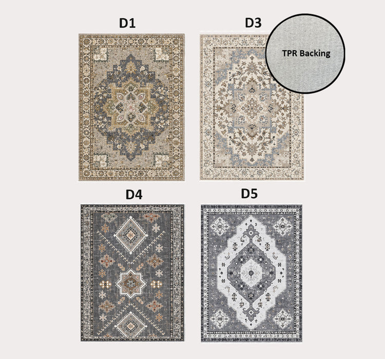 Sydney TPR Backing non slippery Soft Flannel Accent Rug - With Display Box
