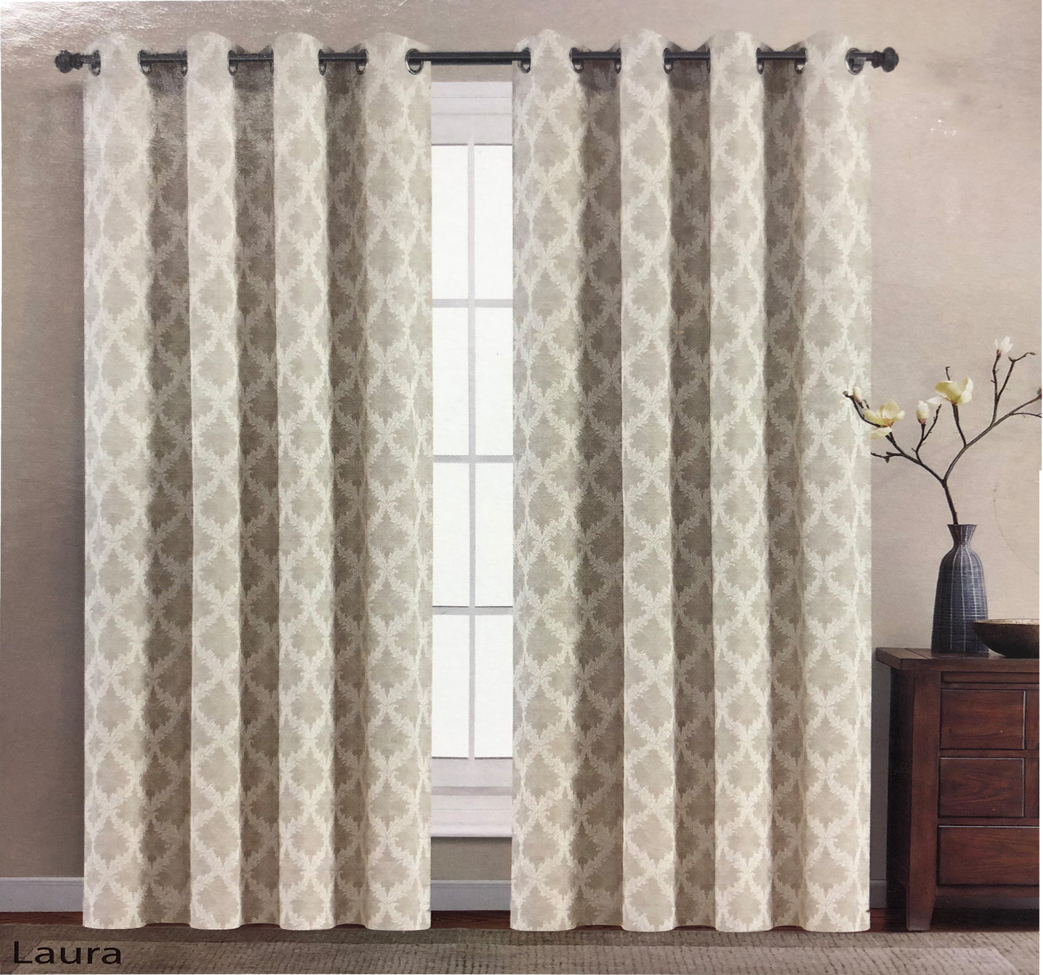 Laura Curtain Size: 54" x 90"