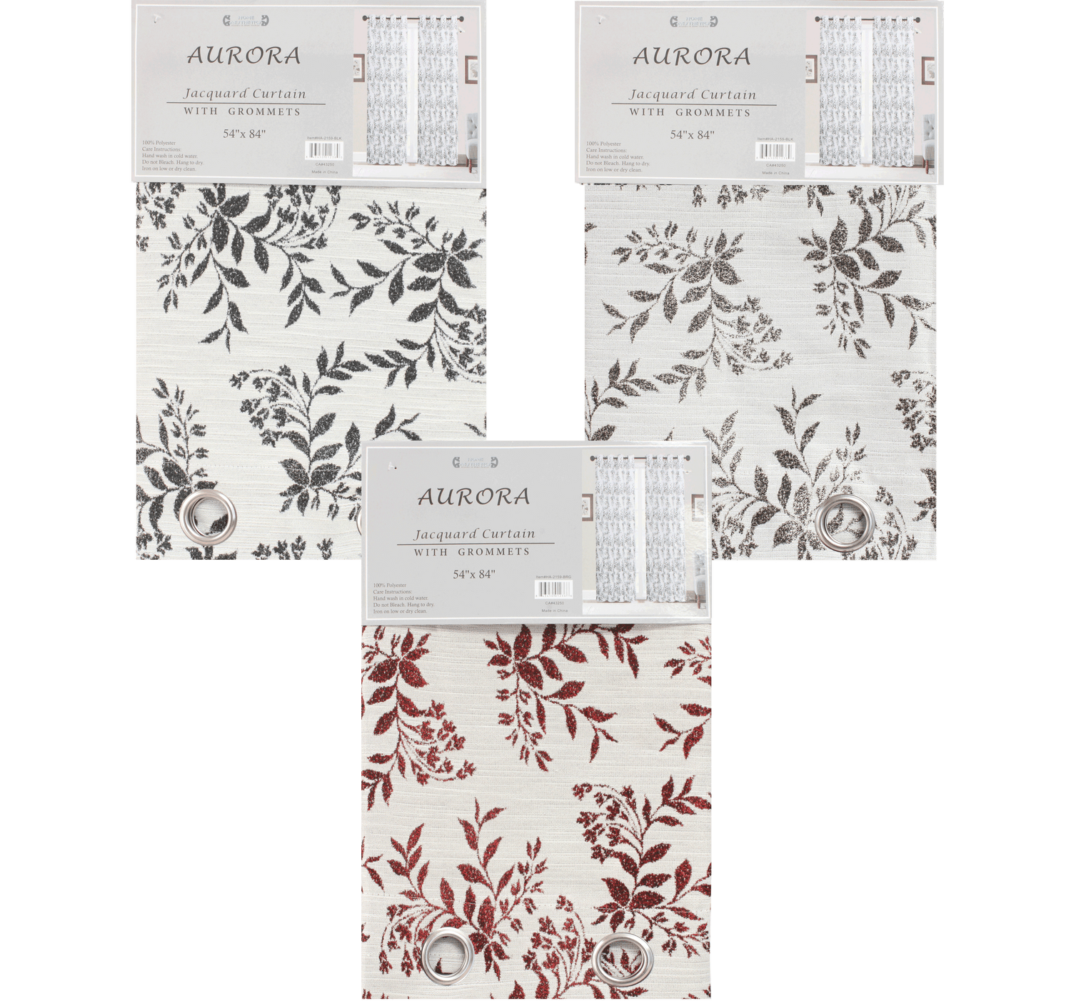 Aurora Jacquard Curtain Size: 54" x 84"