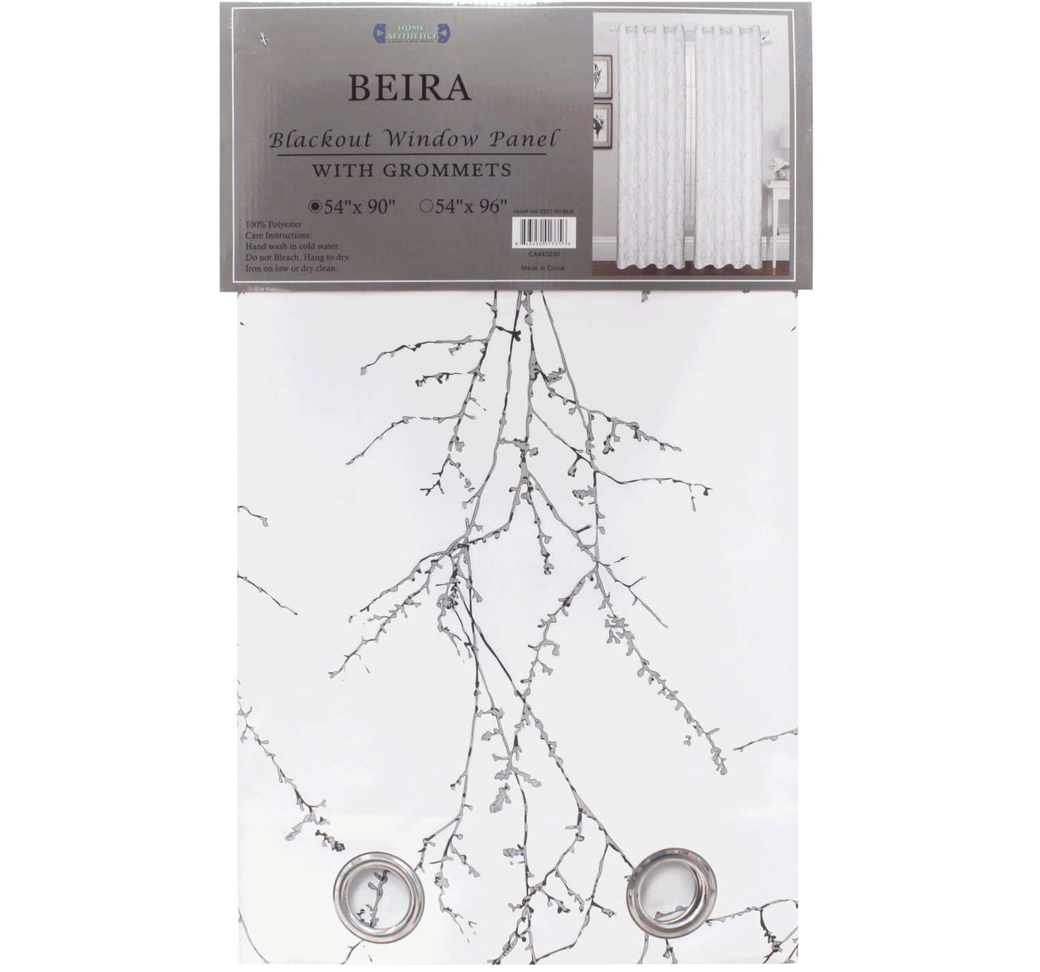 Beira Blackout Curtain Sizes: 54" x 84", 54" x 96"