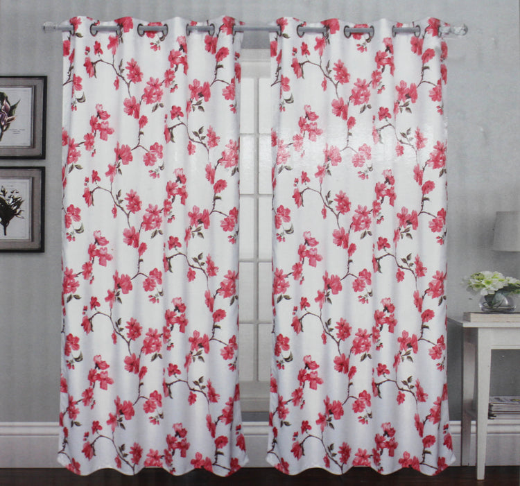 Blossom Blackout Curtain Red